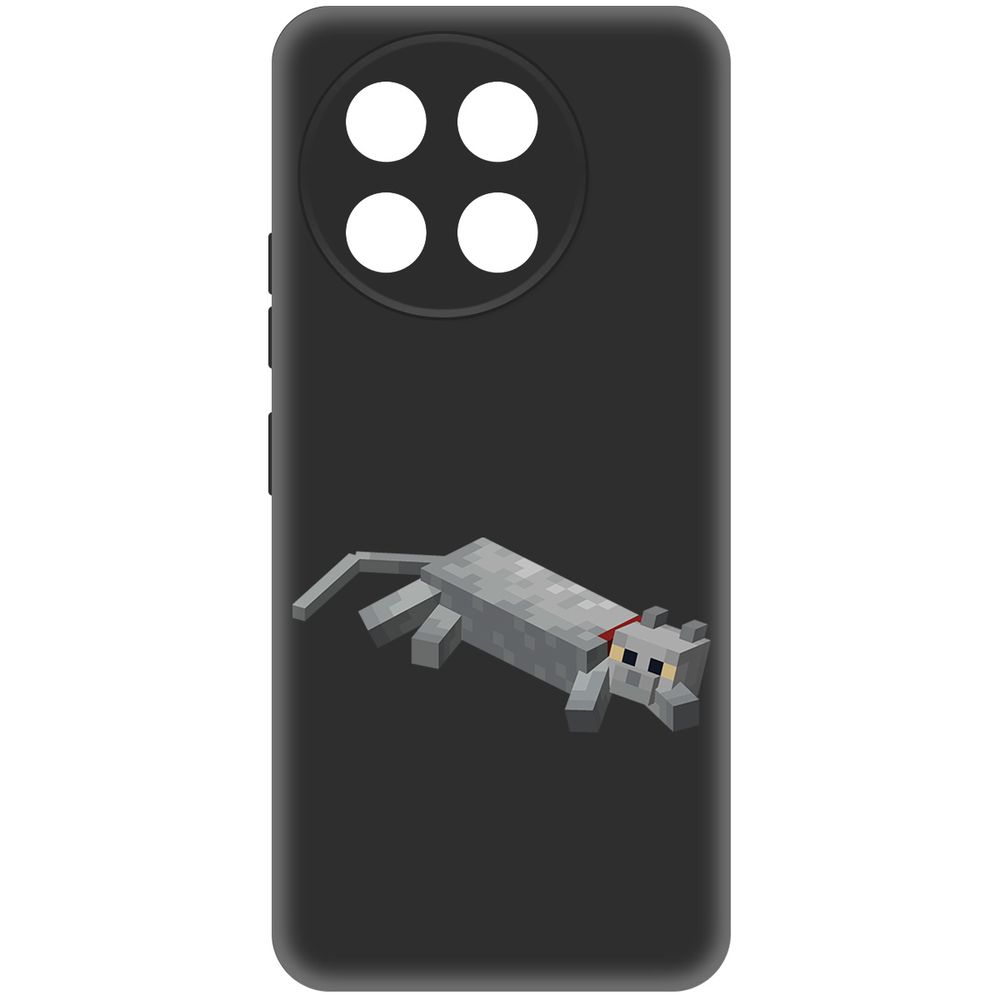 

Чехол-накладка Krutoff Soft Case Minecraft-Кошка для TECNO Spark 30 Pro черный