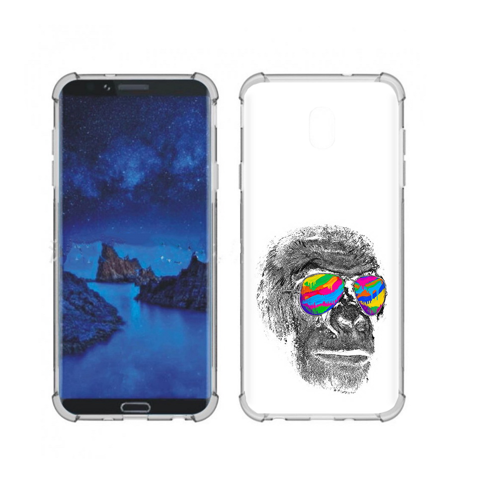 

Чехол MyPads Tocco для Samsung Galaxy J7 (2018) крутая обезьяна в очках (PT226928.596.422), Прозрачный, Tocco