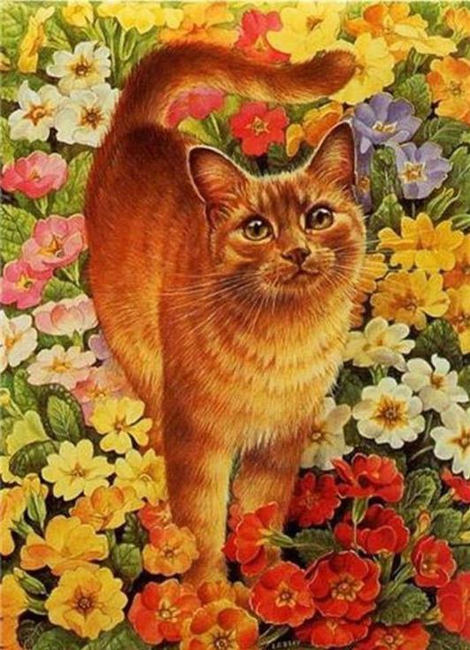 

Алмазная вышивка Гранни Рыжий, 27x38 см, Рыжий