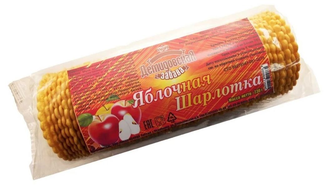 Галеты Демидовская забава Яблочная шарлотка, на фруктозе, 230 г х 3 шт