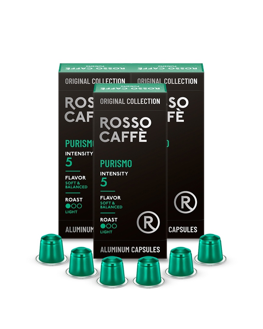 

Кофе в капсулах набор Rosso Caffe Select Purismo для Nespresso 30 капсул