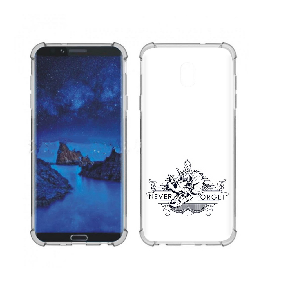 Чехол MyPads Tocco для Samsung Galaxy J7 (2018) логотип носорога никогда не забуду