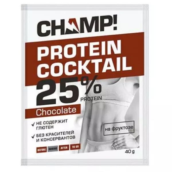 Коктейль Champ! протеиново-шоколадный, 40 г х 3 шт