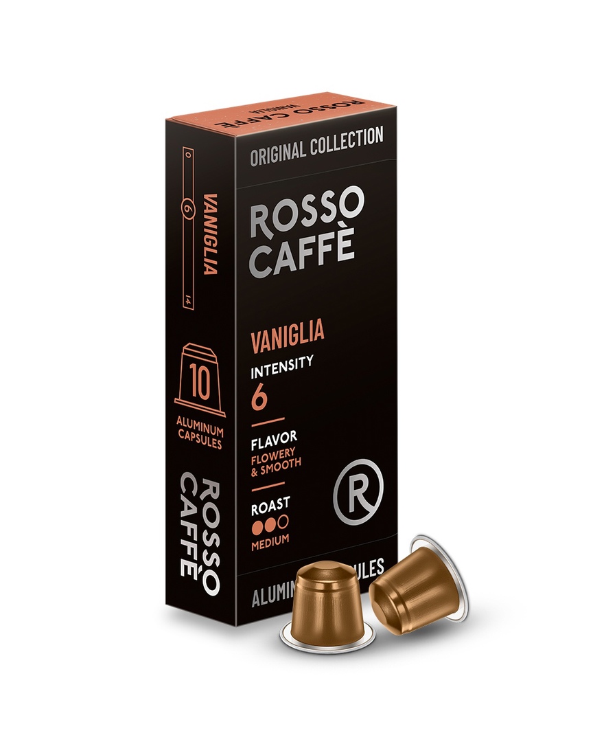 

Кофе в капсулах Rosso Caffe Select Vaniglia для Nespresso 10 капсул