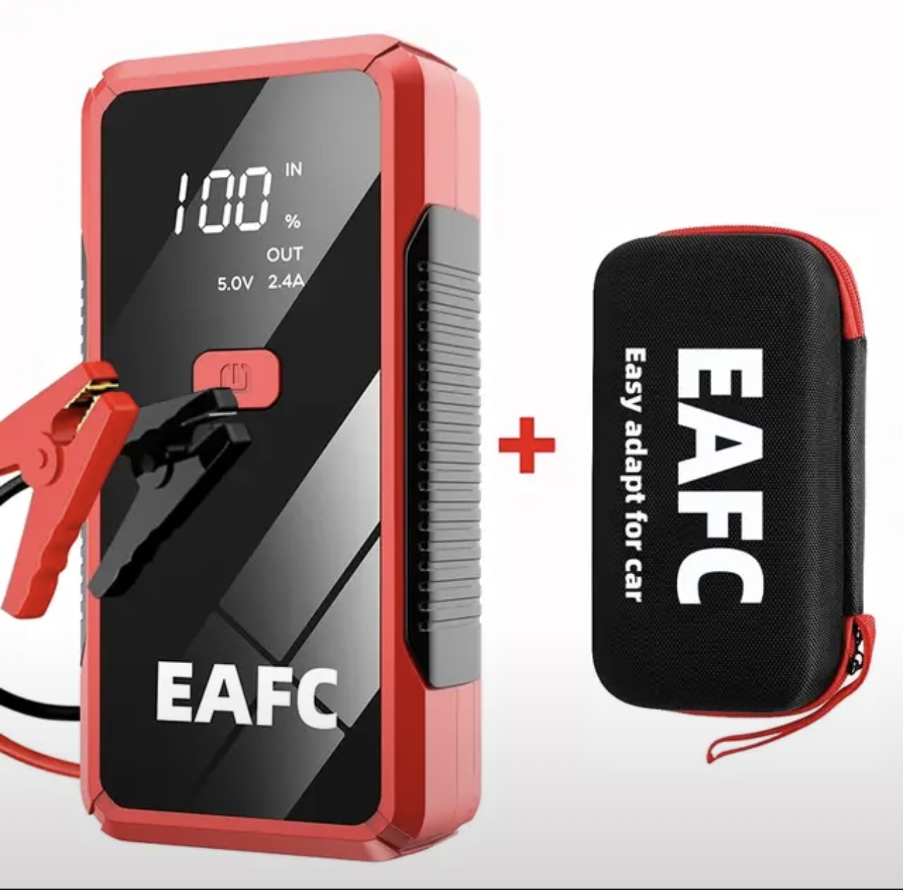 Пусковое портативное устройство бустер EAFC 16000mAh 1200A. Кейс Jump starter. Powerbank.