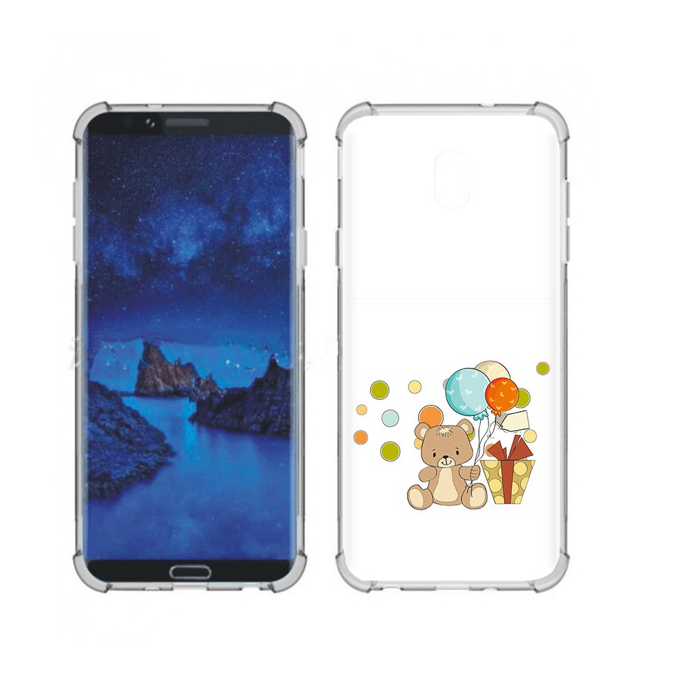

Чехол MyPads Tocco для Samsung Galaxy J7 (2018) медвеженок с подарком (PT226928.596.470), Прозрачный, Tocco