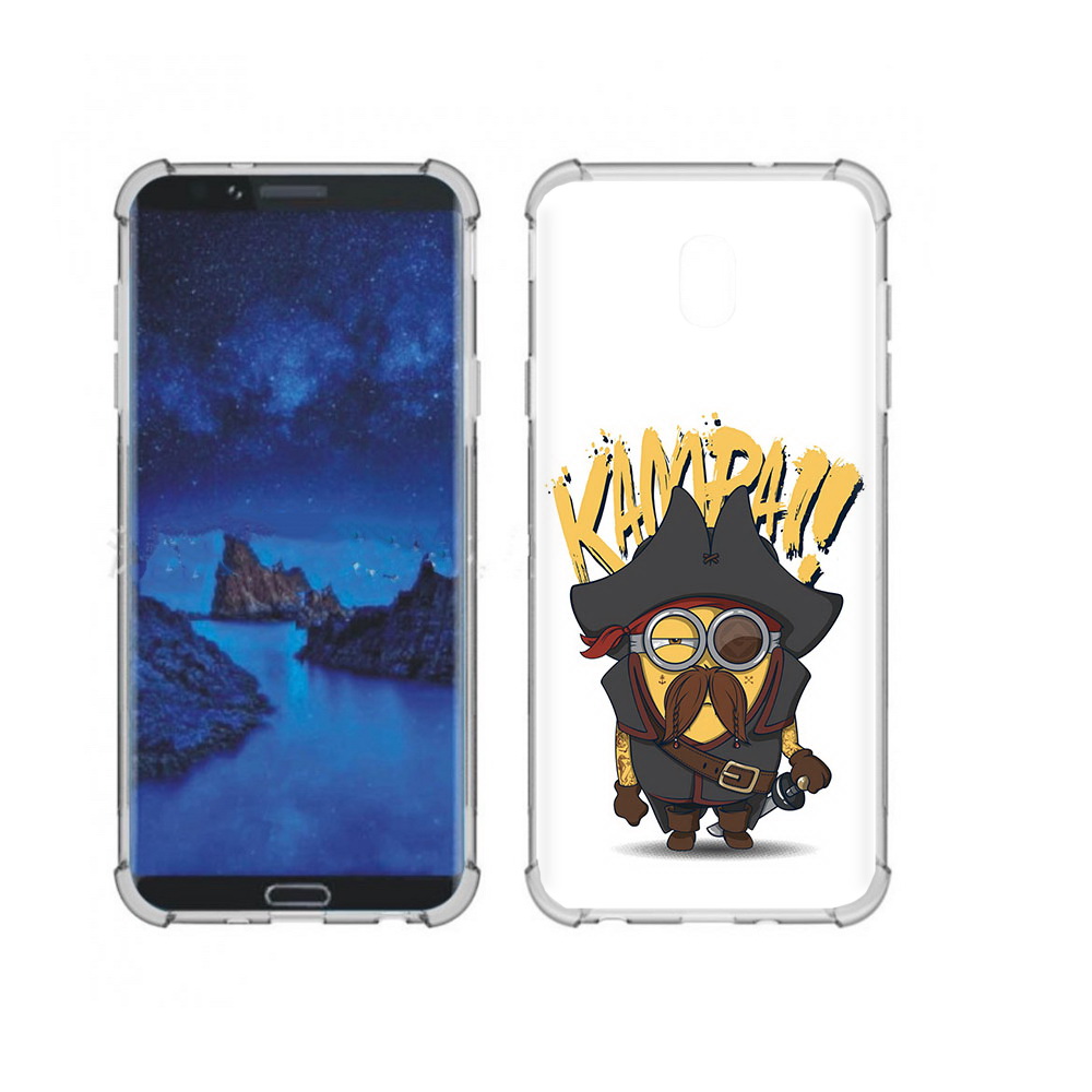 

Чехол MyPads Tocco для Samsung Galaxy J7 (2018) миньон пират (PT226928.596.476), Прозрачный, Tocco