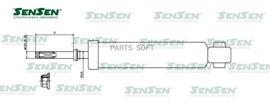 

Амортизатор Задний Газовый Nissan Teana (J31) 2.0-2.3 03-08 / Cefiro (J31) 03> Sensen арт.