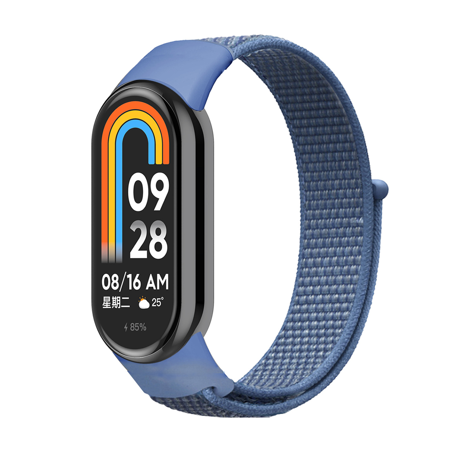 

Ремешок с нейлоновой петлей на липучке для Xiaomi Mi Band 8, голубой океан, Mi Band 8