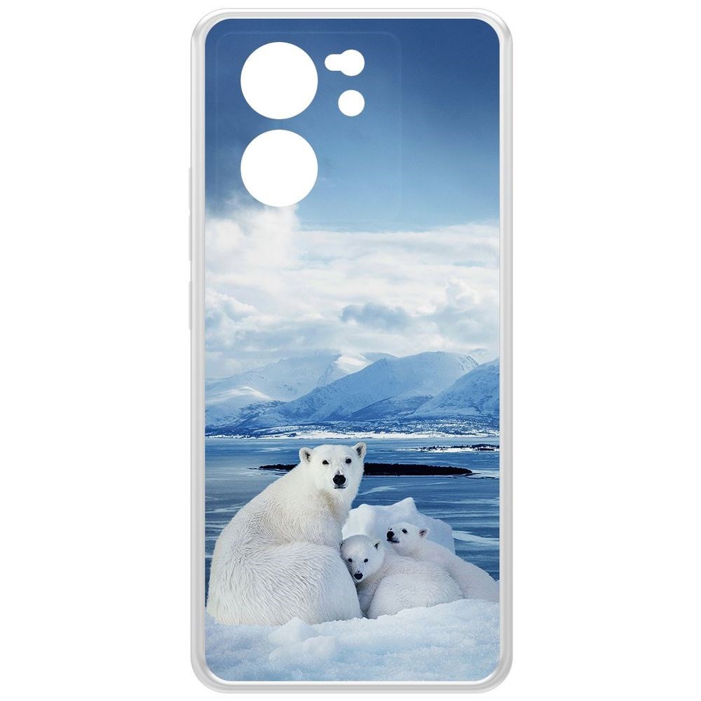 

Чехол-накладка Krutoff Clear Case Полярные медведи для Xiaomi 13T Pro, Прозрачный