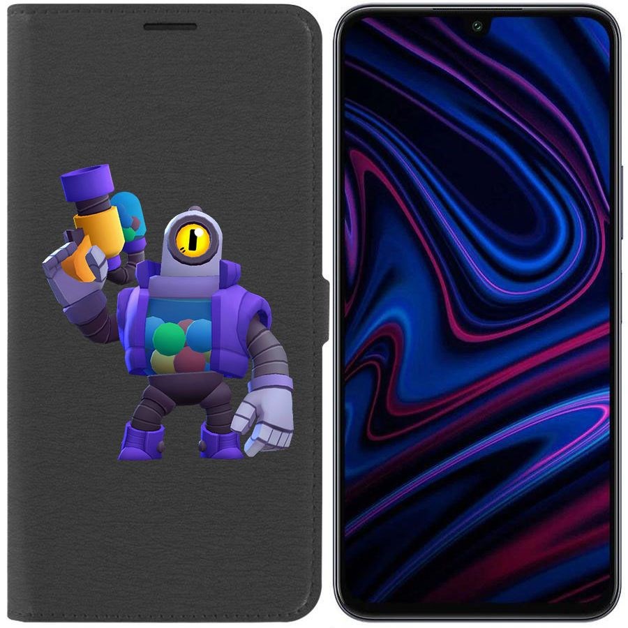 

Чехол-книжка Krutoff Eco Book для Infinix Note 12 Pro Brawl Stars-Рико (черный)