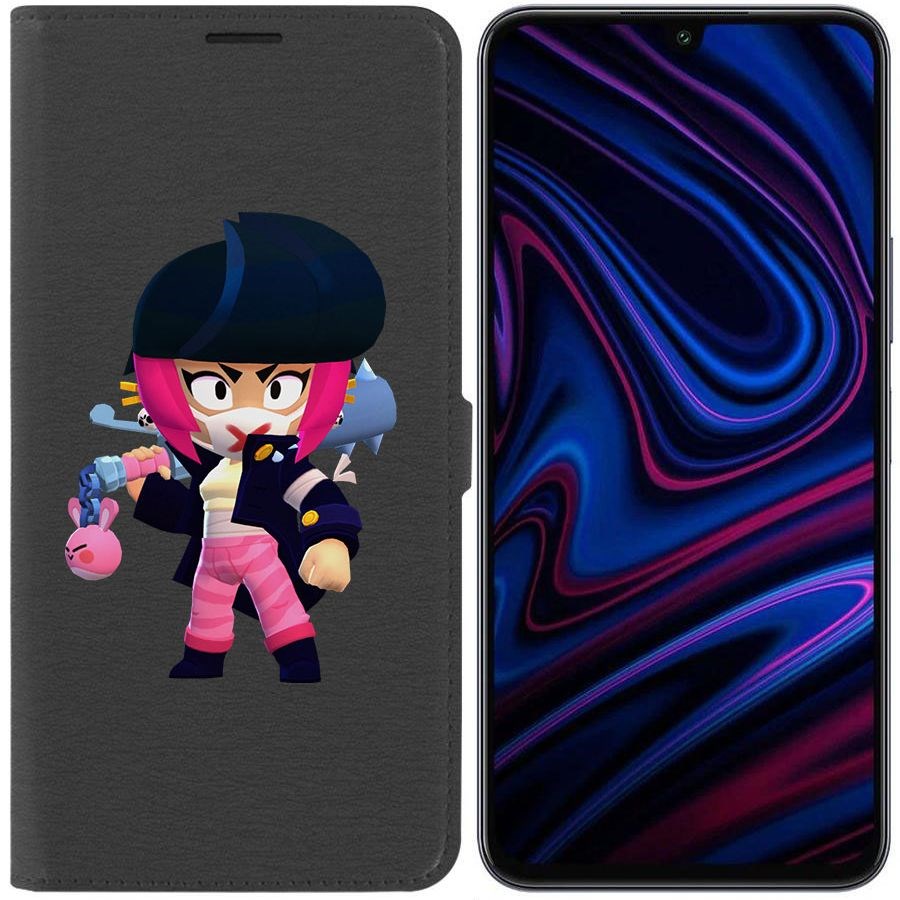 

Чехол-книжка Krutoff Eco Book для Infinix Note 12 Pro Brawl Stars-Ужасная Биби (черный)