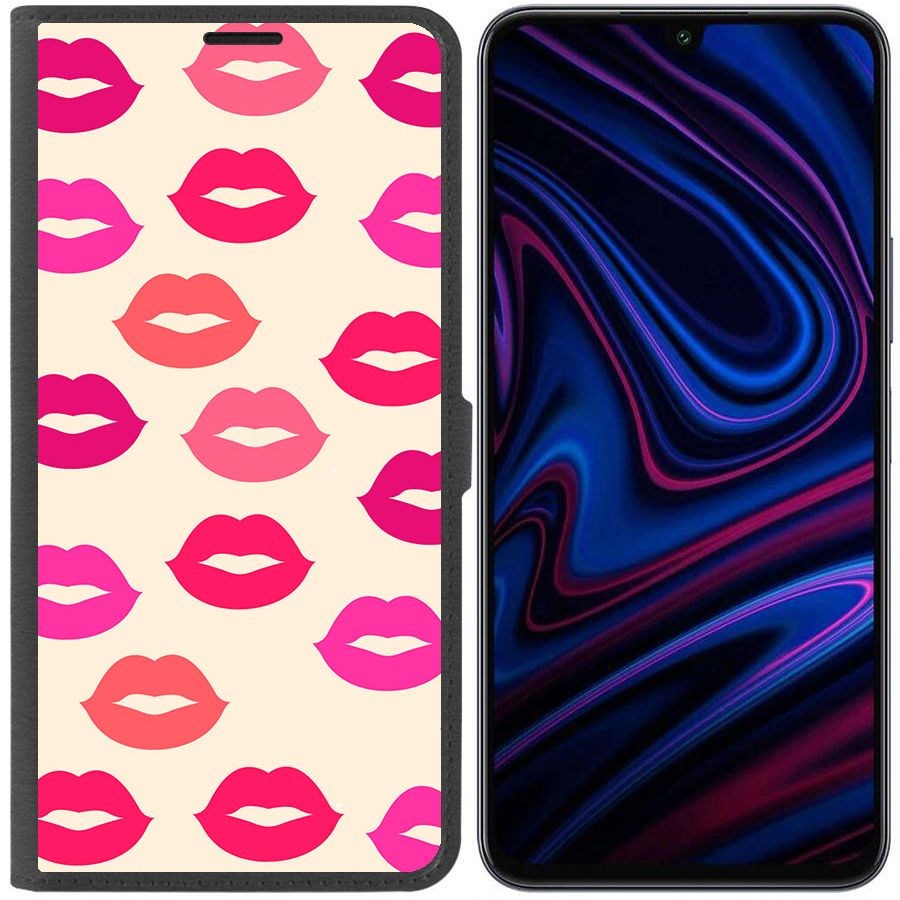 

Чехол-книжка Krutoff Eco Book для Infinix Note 12 Pro Губы паттерн 1 (черный)