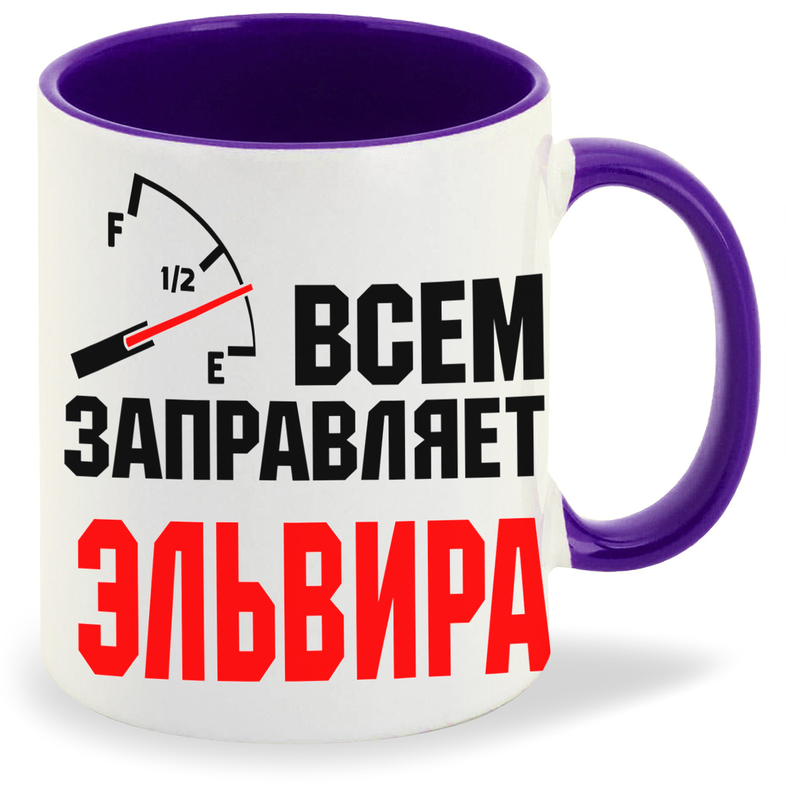 

Кружка CoolPodarok Кружка именная Всем заправляет Эльвира