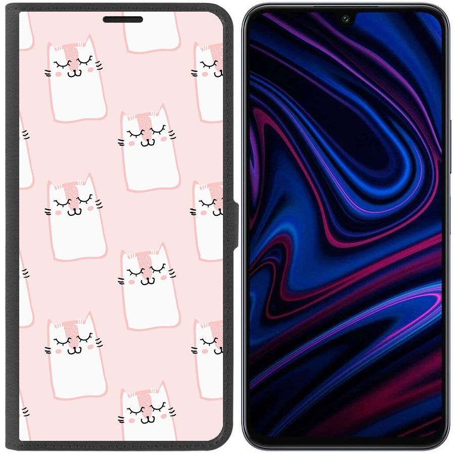 

Чехол-книжка Krutoff Eco Book для Infinix Note 12 Pro Котики паттерн (черный)