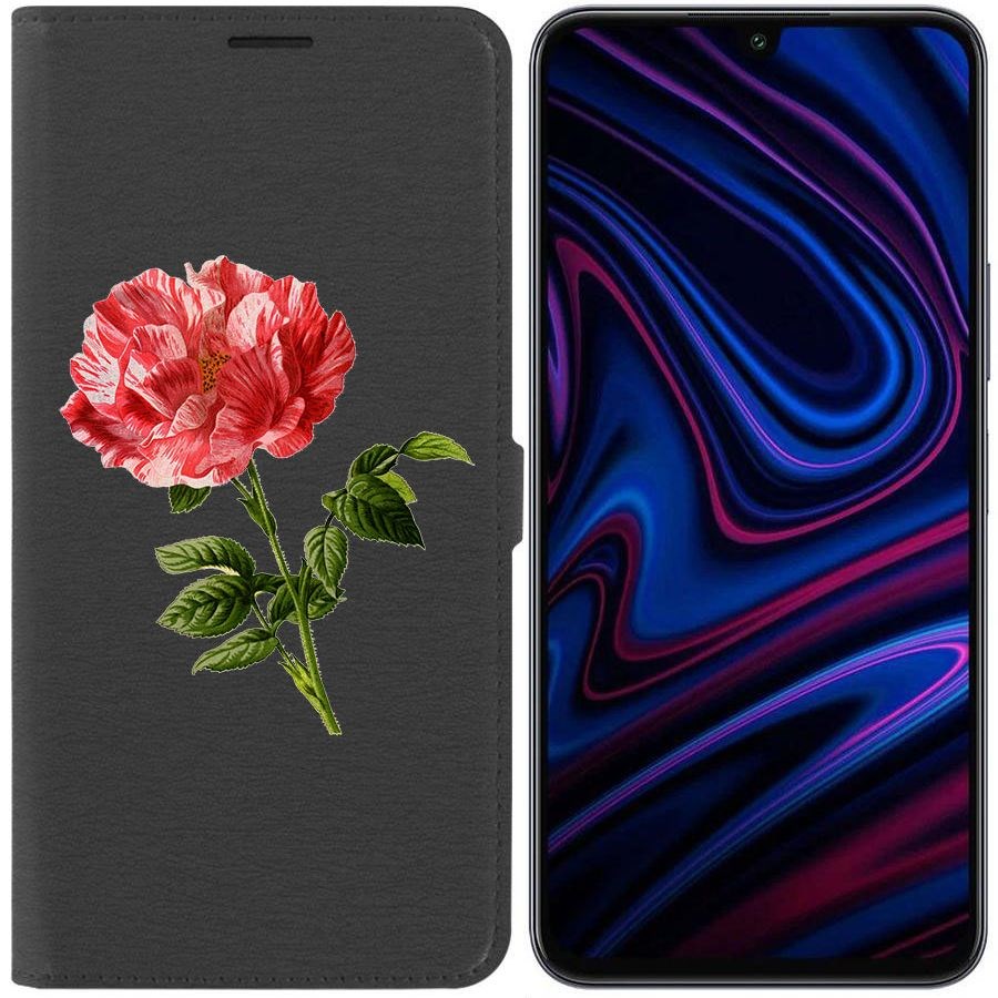 

Чехол-книжка Krutoff Eco Book для Infinix Note 12 Pro Рисованная роза (черный)