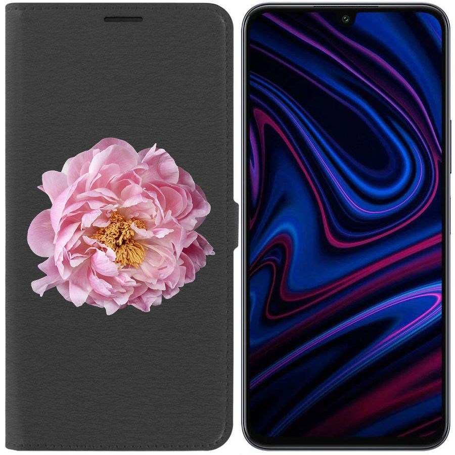 

Чехол-книжка Krutoff Eco Book для Infinix Note 12 Pro Розовый пион (черный)
