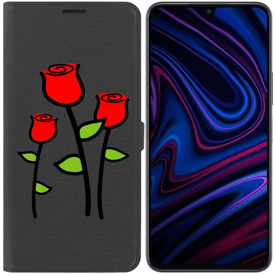

Чехол-книжка Krutoff Eco Book для Infinix Note 12 Pro Розочки (черный)