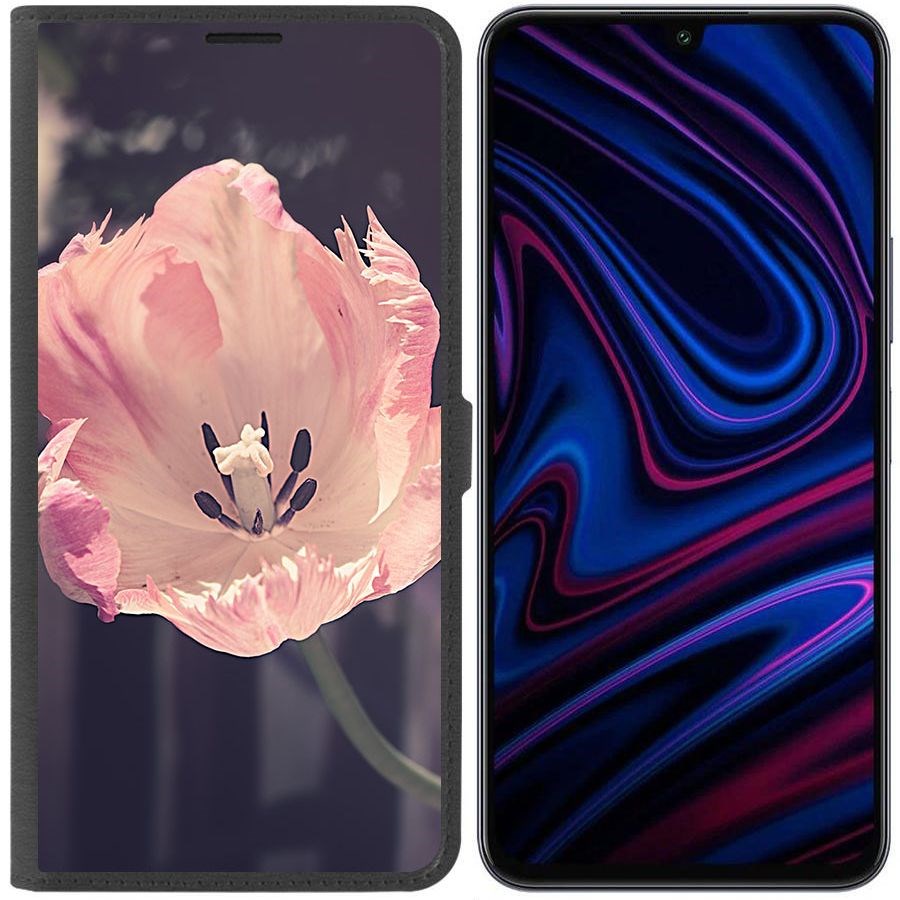 

Чехол-книжка Krutoff Eco Book для Infinix Note 12 Pro Тюльпан (черный)