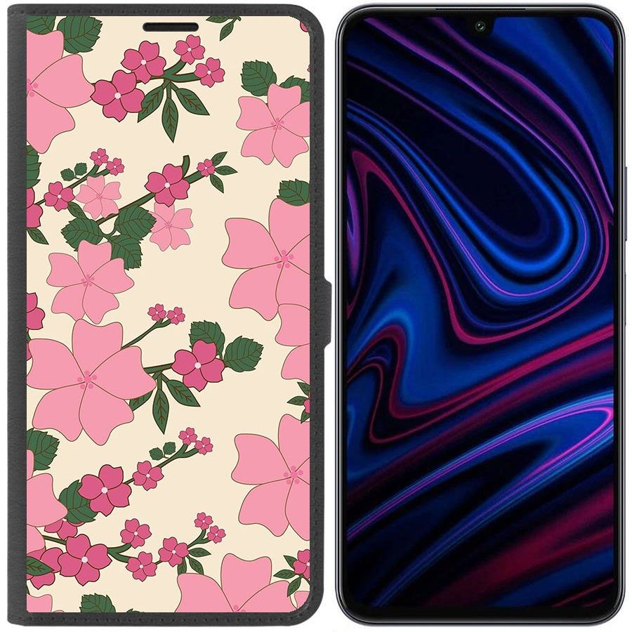 

Чехол-книжка Krutoff Eco Book для Infinix Note 12 Pro Цветочный паттерн 1 (черный)