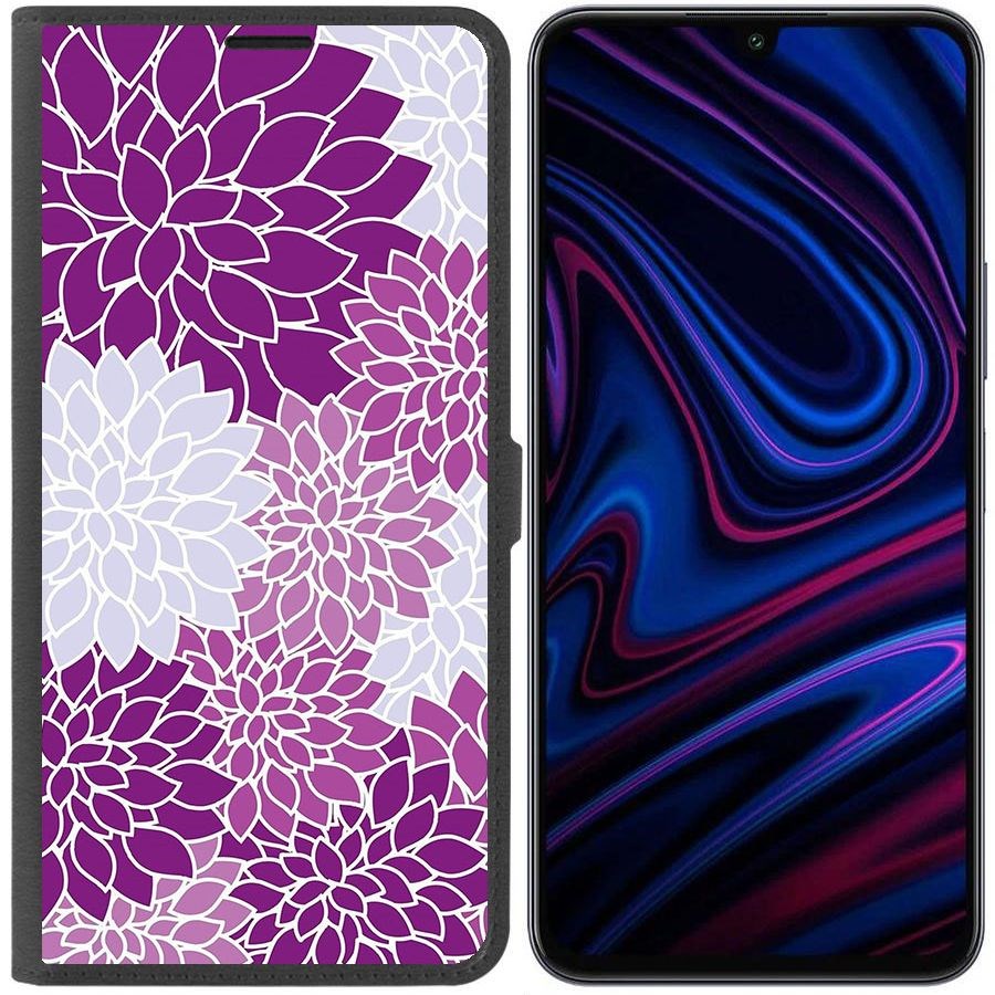 

Чехол-книжка Krutoff Eco Book для Infinix Note 12 Pro Цветочный паттерн 2 (черный)