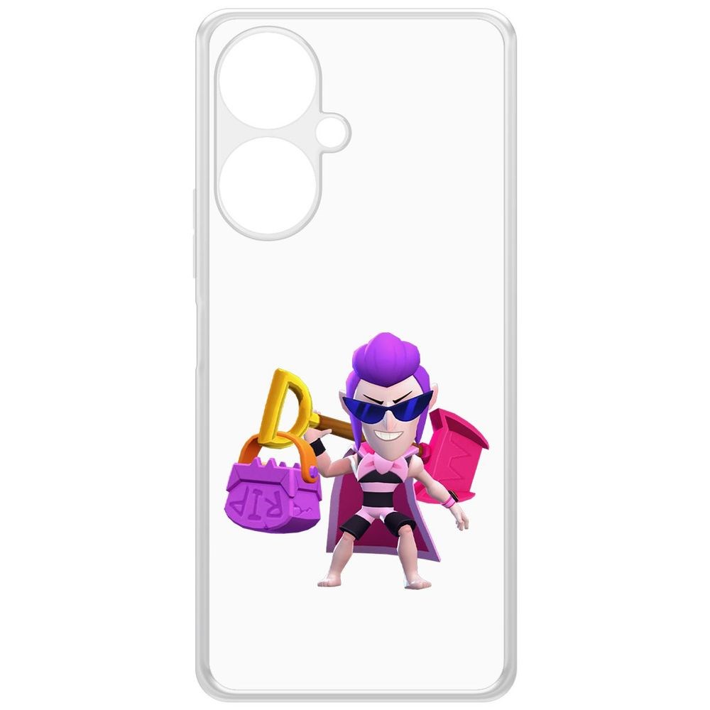 

Чехол-накладка Krutoff Clear Case Brawl Stars-Пляжный Мортис для Vivo Y27 4G, Прозрачный