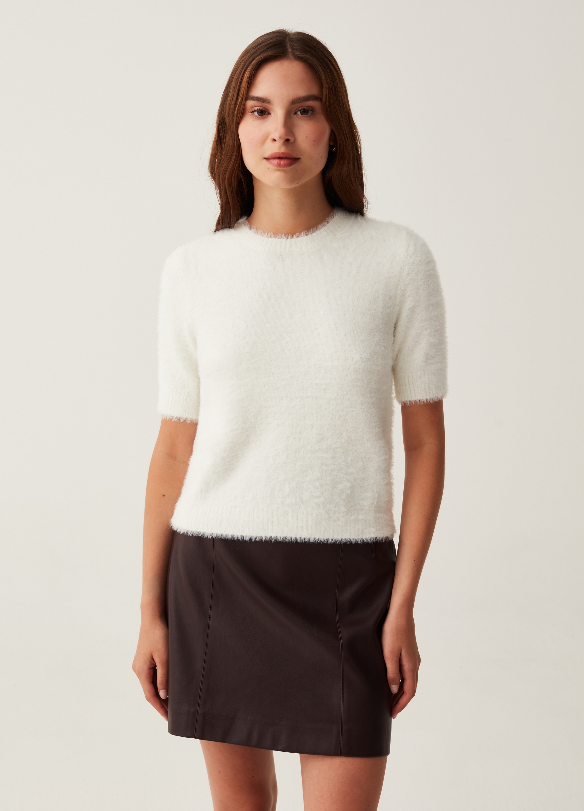 

Джемпер женский OVS 1907029 белый XL, 1907029