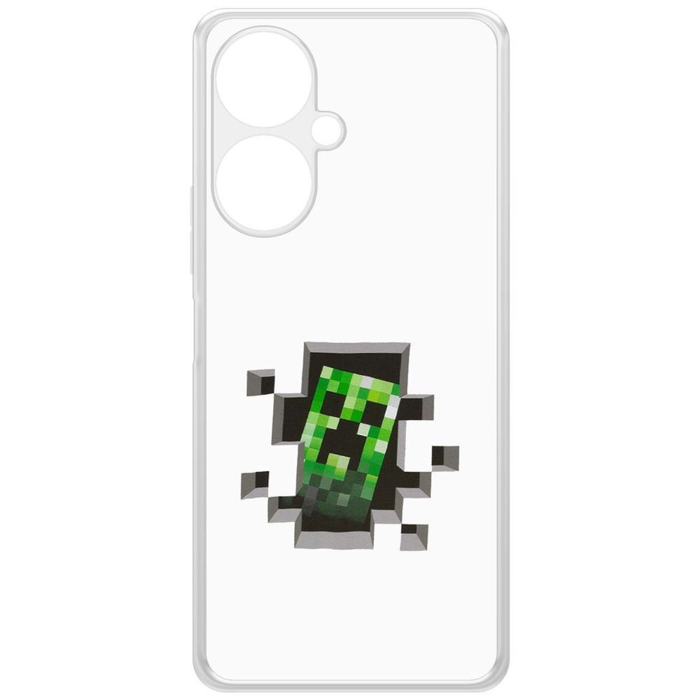 

Чехол-накладка Krutoff Clear Case Minecraft-Крипер для Vivo Y27 4G, Прозрачный