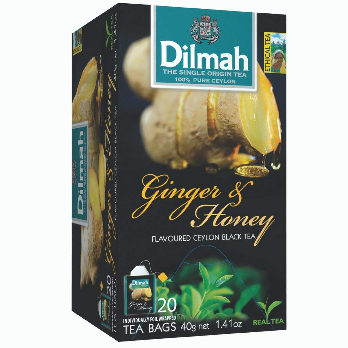 Чай черный Dilmah Lemon, Honey & Ginger листовой 200 г