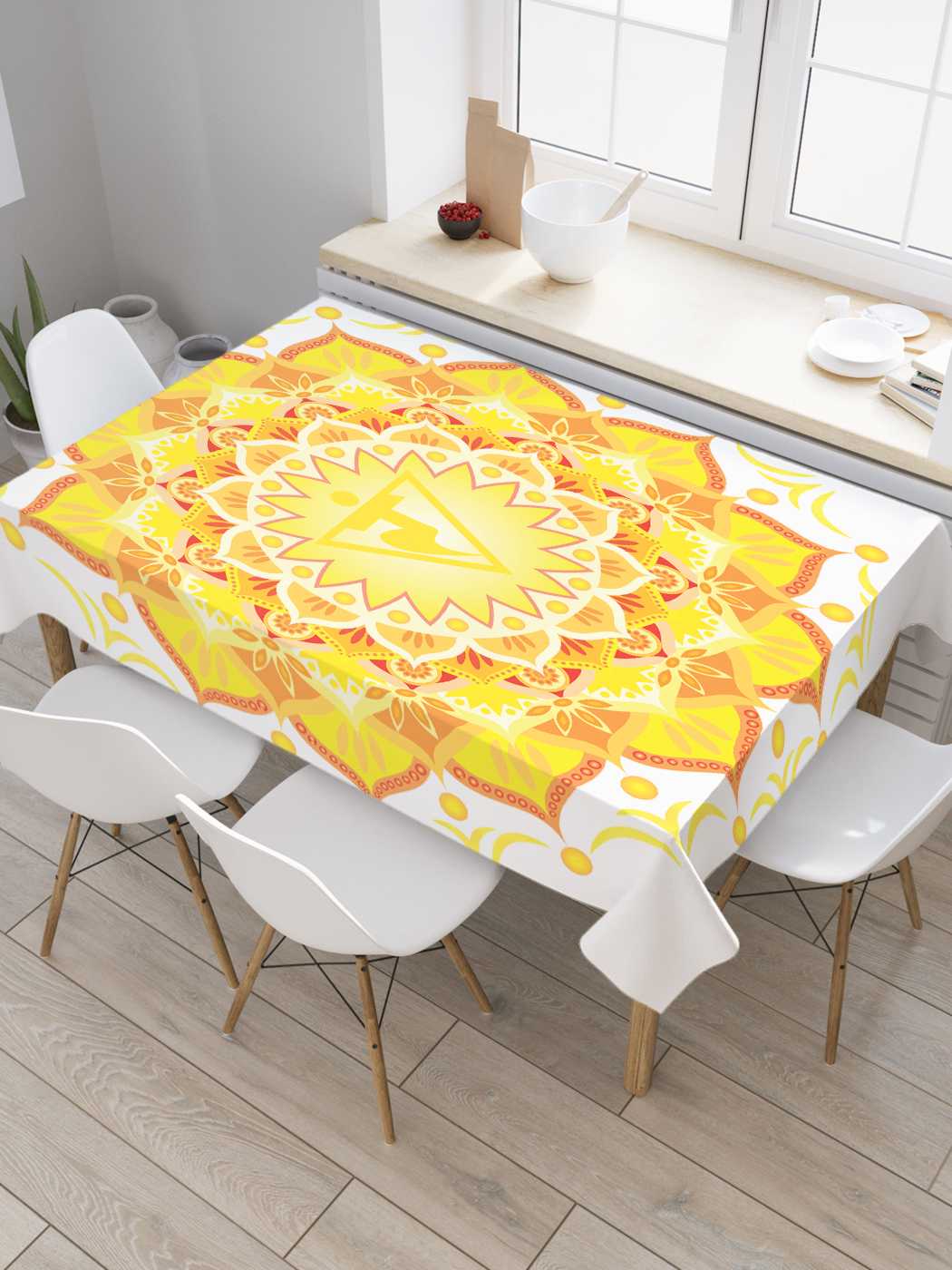 

Скатерть прямоугольная JoyArty "Манипура чакра" из сатена, 180x145 см, Черный, Манипура чакра