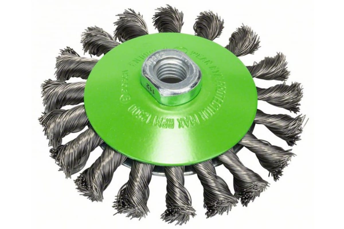 

Щетка коническая (115 мм М14) витая INOX Bosch (2608622109)