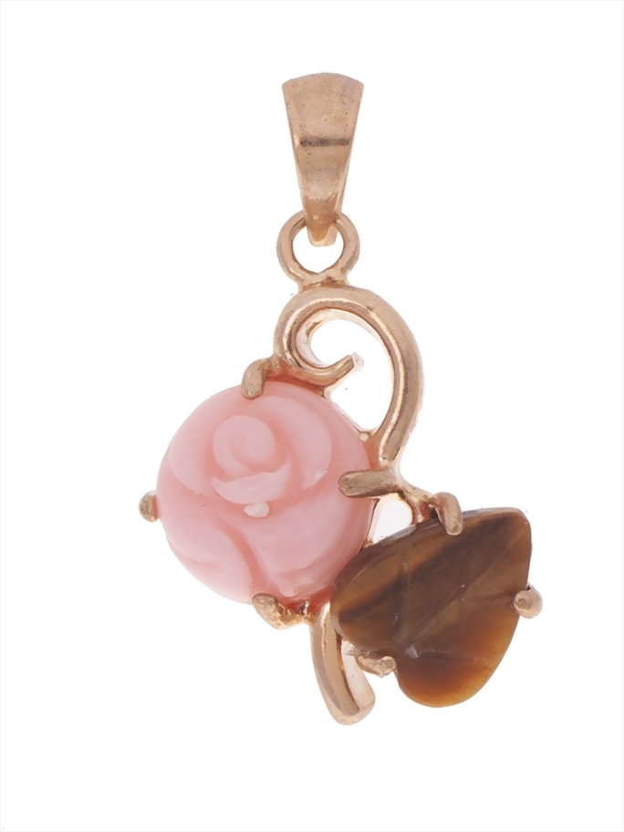 

Кулон из бижутерного сплава Lotus Jewelry 82P-10co-ti коралл, 82P-10co-ti