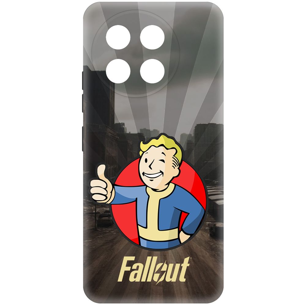 

Чехол-накладка Krutoff Soft Case Фоллаут (Fallout) - Волт-бой для Tecno Spark 30 Pro, Черный