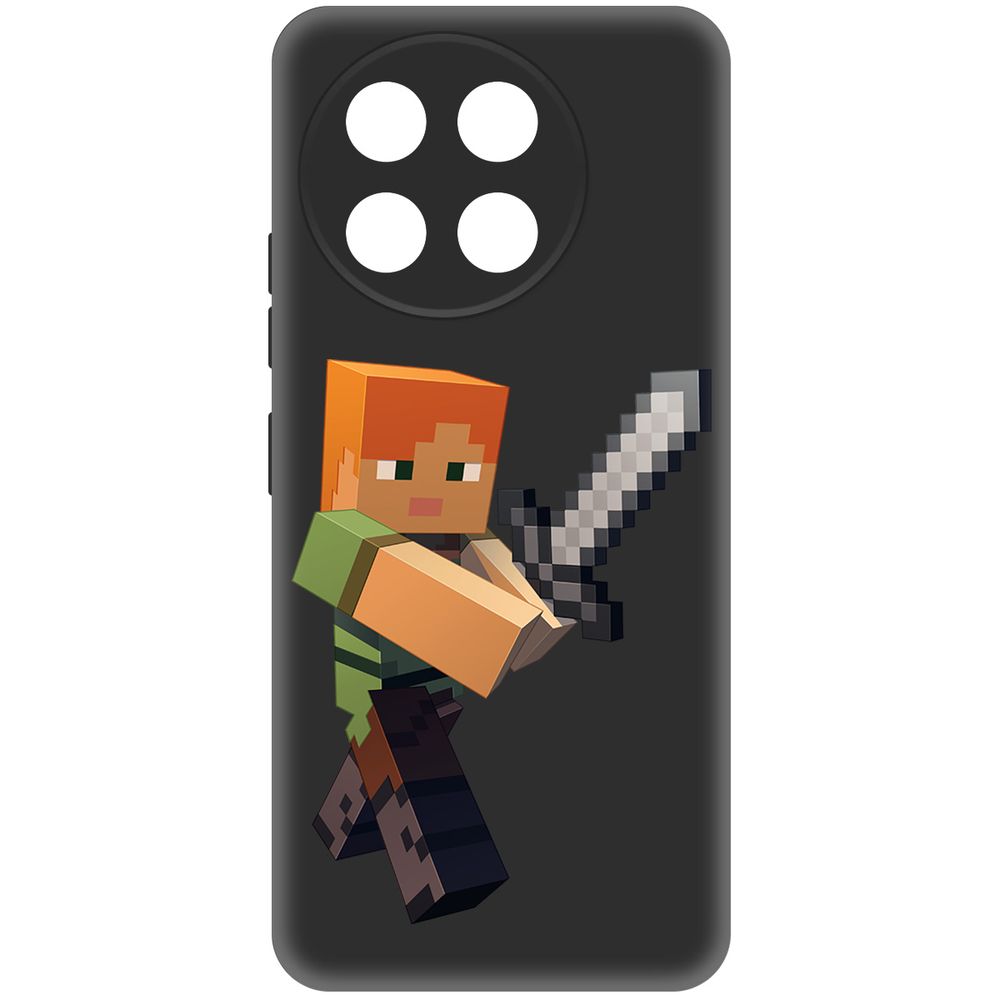 

Чехол-накладка Krutoff Soft Case Minecraft-Алекс для TECNO Spark 30 Pro черный