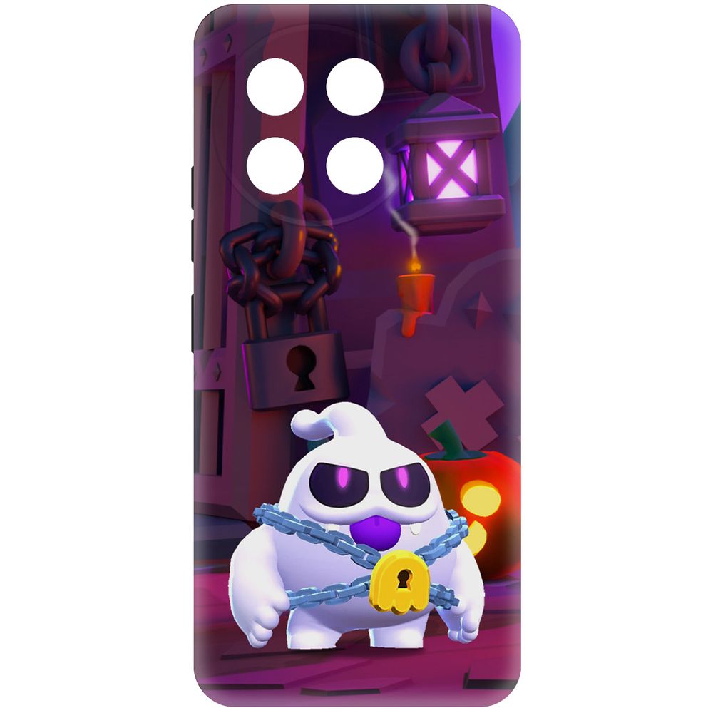 

Чехол-накладка Krutoff Soft Case Brawl Stars - Призрак Скуик для TECNO Spark 30 Pro черный