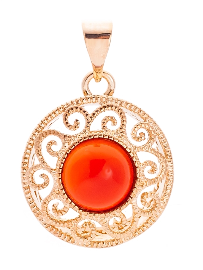 

Кулон из бижутерного сплава с агатом Lotus Jewelry 3027P-17red-agate, 3027P-17red-agate