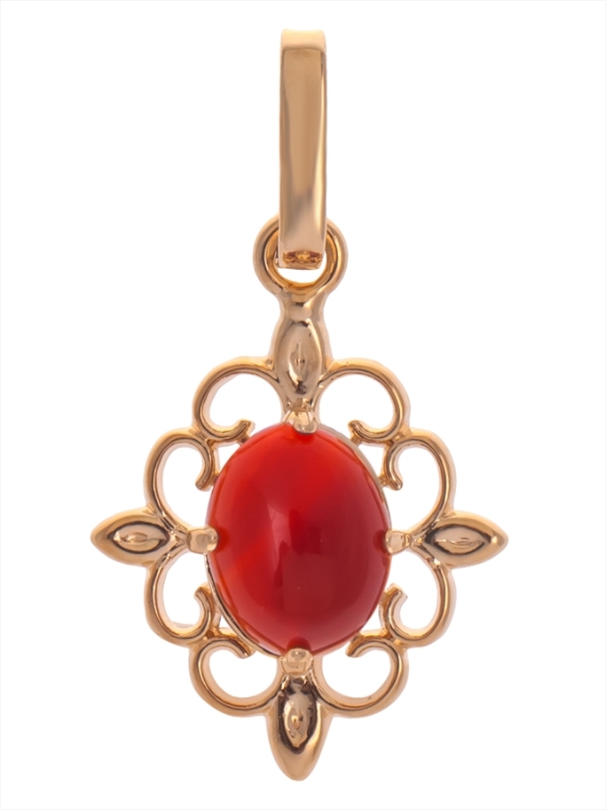 

Кулон из бижутерного сплава с агатом Lotus Jewelry 3040P-07red-agate, 3040P-07red-agate