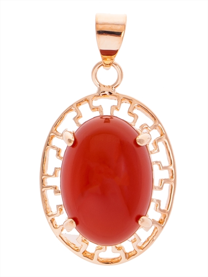 

Кулон из бижутерного сплава с агатом Lotus Jewelry 897P-07red-agate, 897P-07red-agate