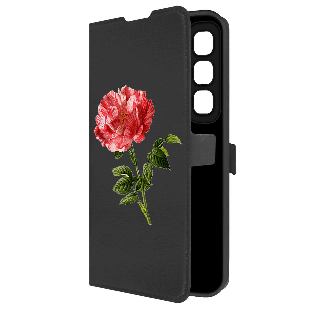 

Чехол-книжка Krutoff Eco Book для INFINIX Hot 50 Рисованная роза (черный)