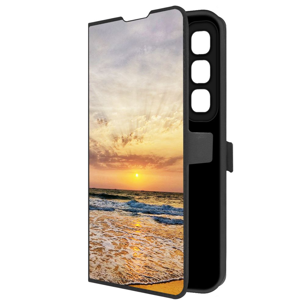 

Чехол-книжка Krutoff Eco Book для INFINIX Hot 50 Индия, Пляжи Гоа (черный)