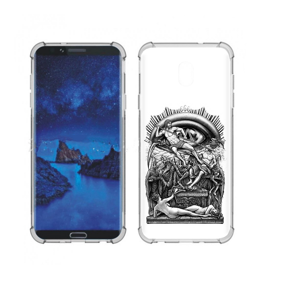 

Чехол MyPads Tocco для Samsung Galaxy J7 (2018) оракул черно белый (PT226928.596.528), Прозрачный, Tocco
