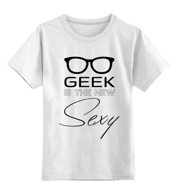 

Футболка детская Printio Geek sexy цв. белый р. 128, Geek sexy