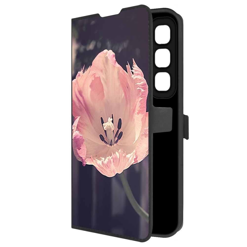 

Чехол-книжка Krutoff Eco Book для INFINIX Hot 50 Тюльпан (черный)
