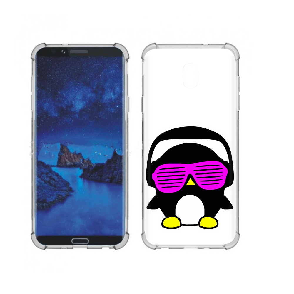 

Чехол MyPads Tocco для Samsung Galaxy J7 (2018) пингвин (PT226928.596.541), Прозрачный, Tocco