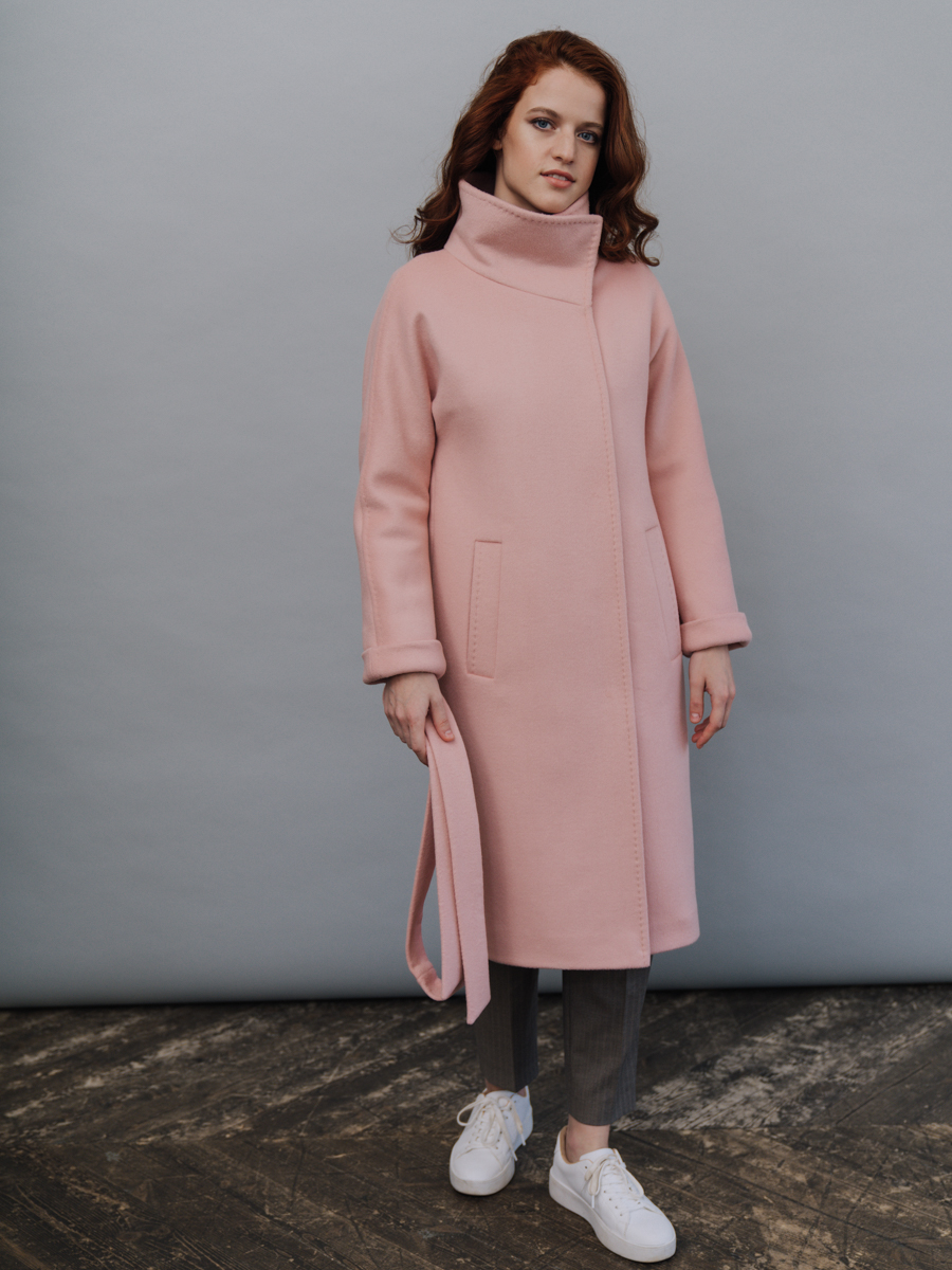 Пальто женское Aylin Stories AS067m1 розовое 42 RU