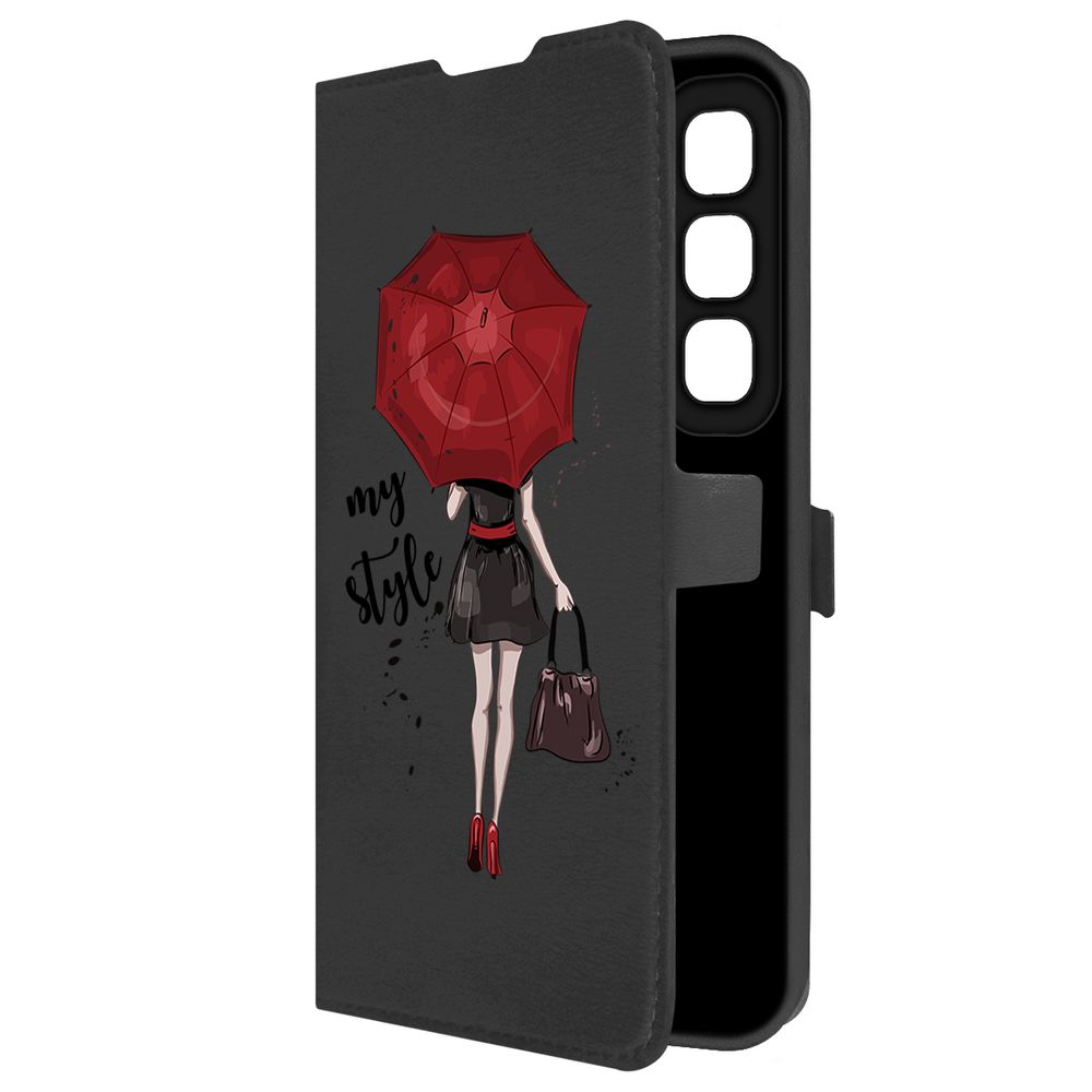 

Чехол-книжка Krutoff Eco Book для INFINIX Hot 50 Мой стиль (черный)