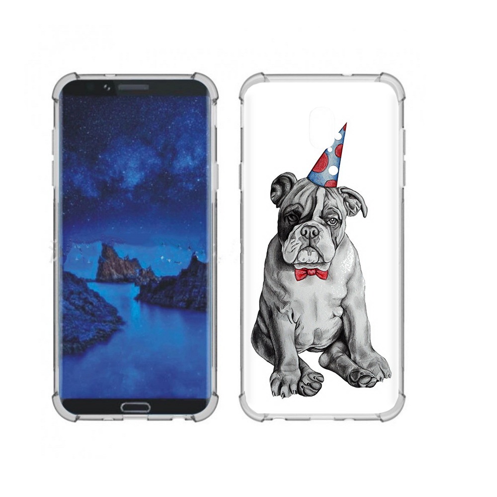 

Чехол MyPads Tocco для Samsung Galaxy J7 (2018) праздничный щенок (PT226928.596.554), Прозрачный, Tocco