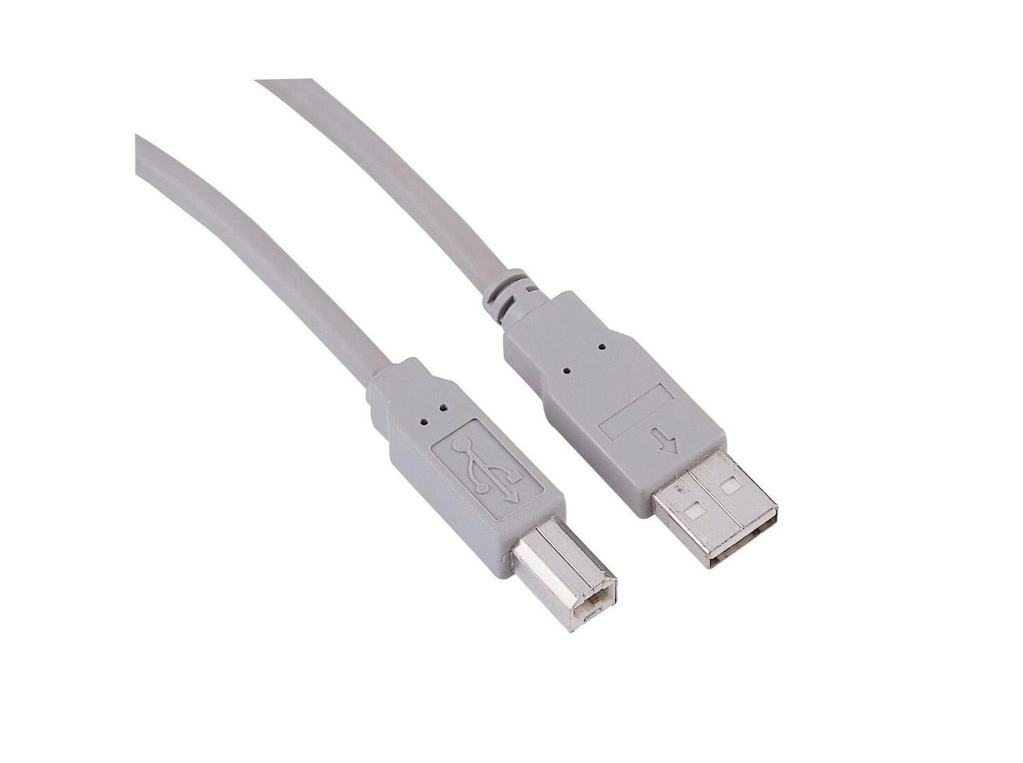 Кабель Qilive USB 2.0 Type-A -USB 2.0 Type-B вилка-вилка 1,8м (G4218009) Gray