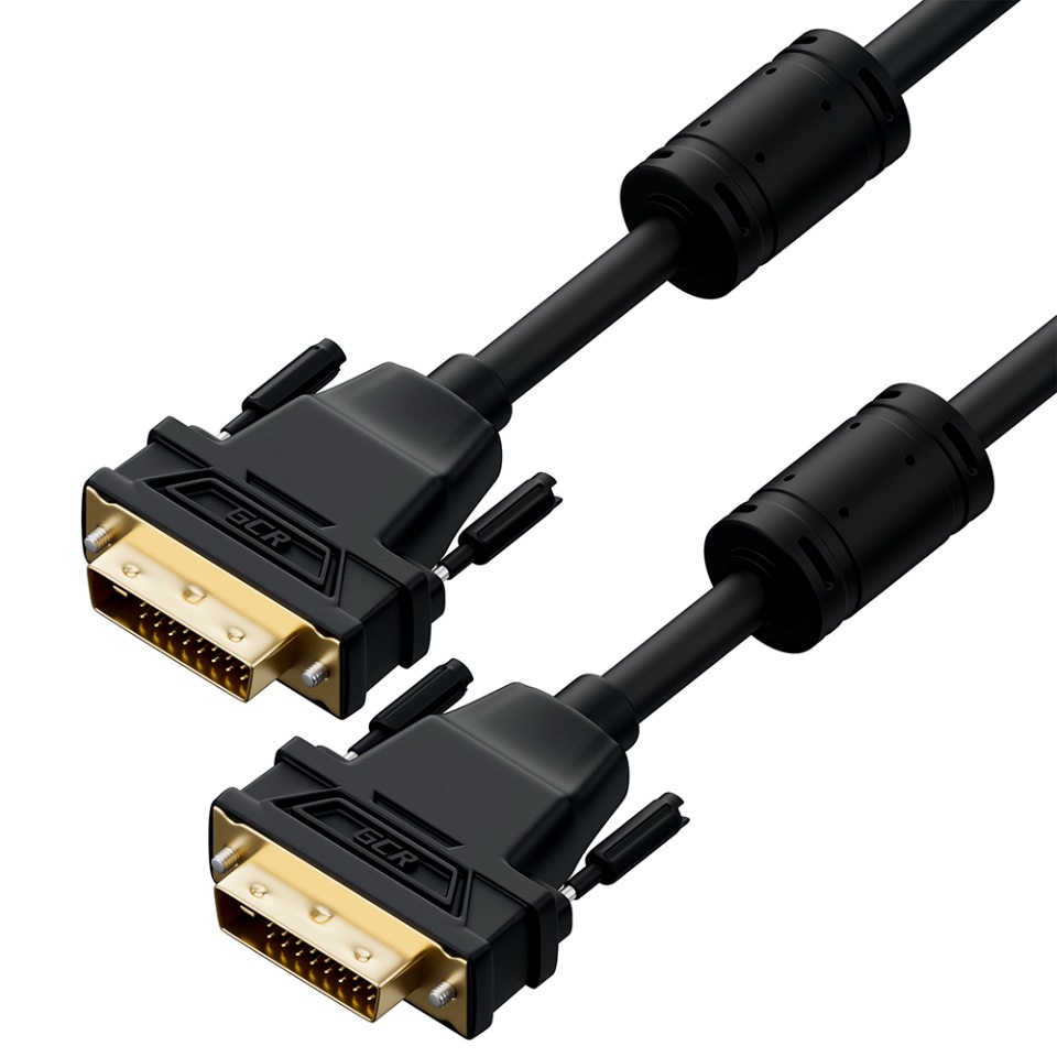 

GCR Кабель DVI-D 10.0m, Black OD 8.5mm, Черный, GCR-DM2DMC