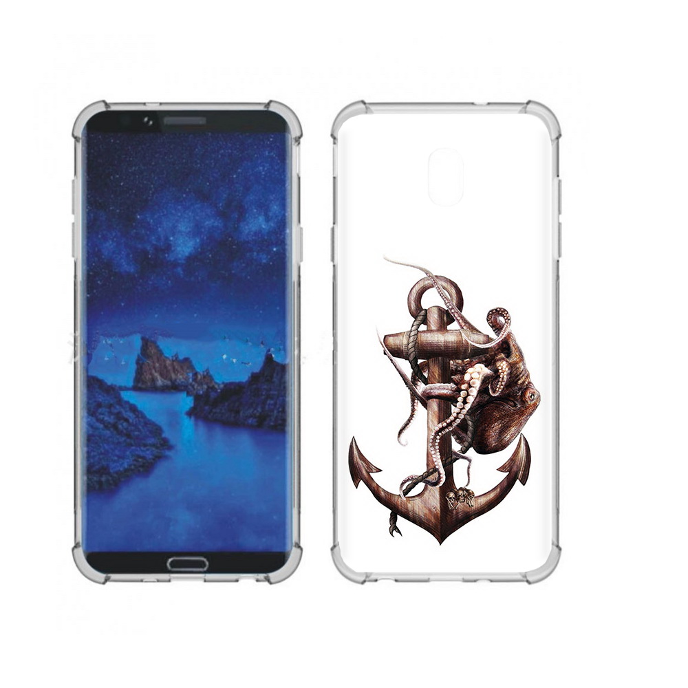 

Чехол MyPads Tocco для Samsung Galaxy J7 (2018) ржавый якорь (PT226928.596.579), Прозрачный, Tocco